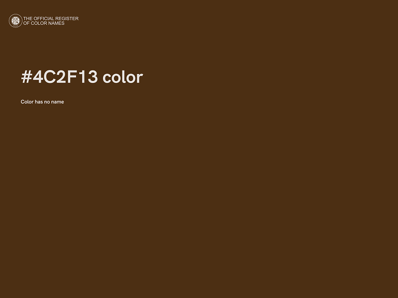 #4C2F13 color image