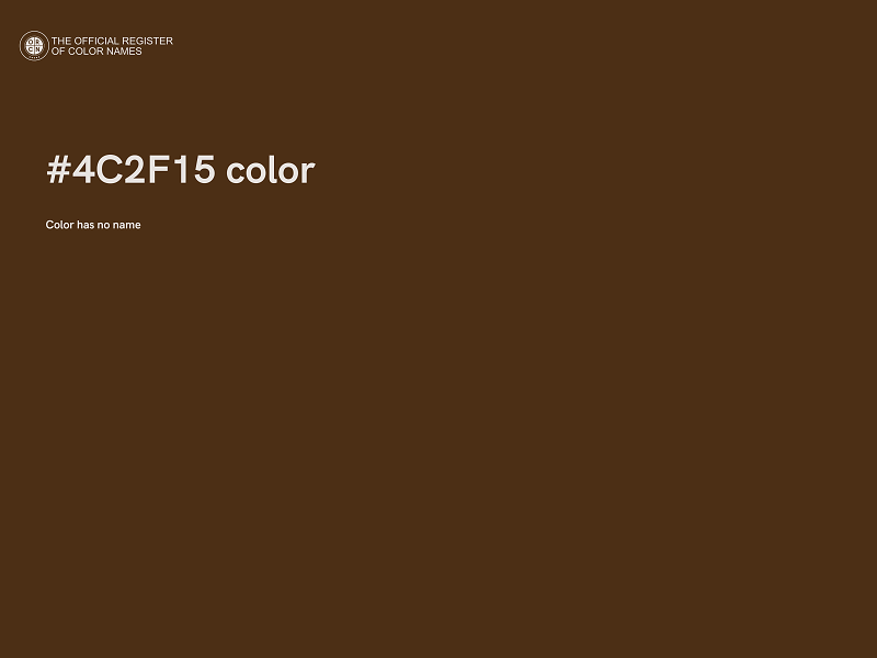 #4C2F15 color image