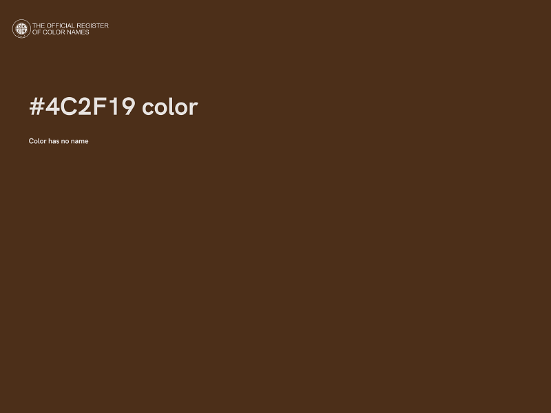 #4C2F19 color image