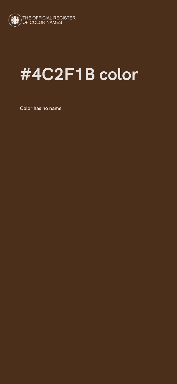 #4C2F1B color image