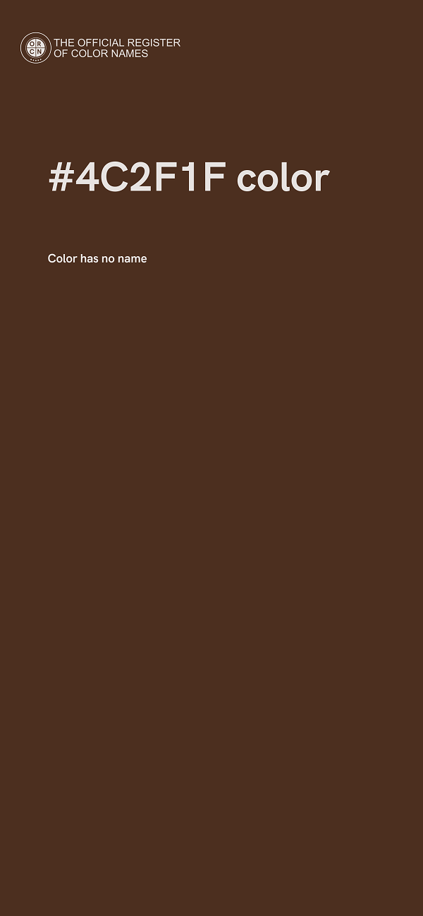 #4C2F1F color image