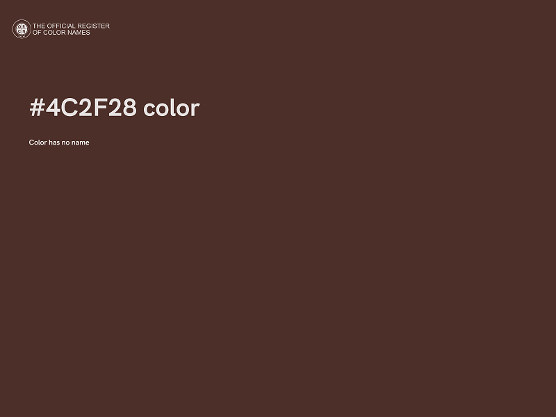 #4C2F28 color image