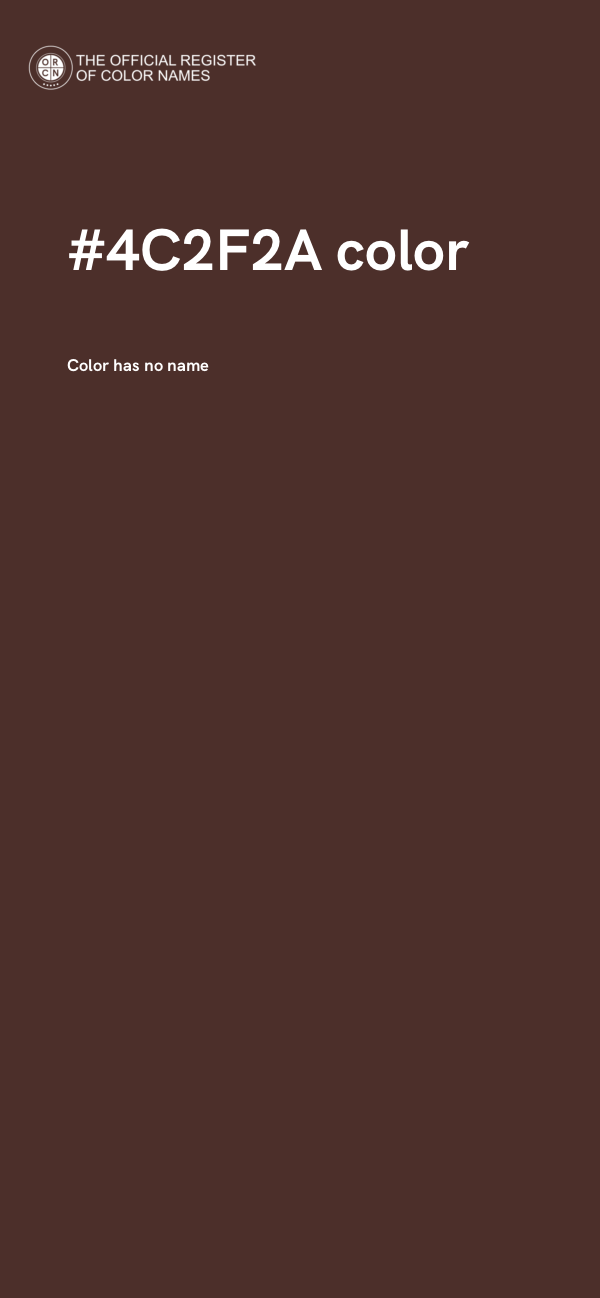 #4C2F2A color image