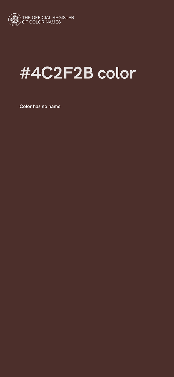 #4C2F2B color image