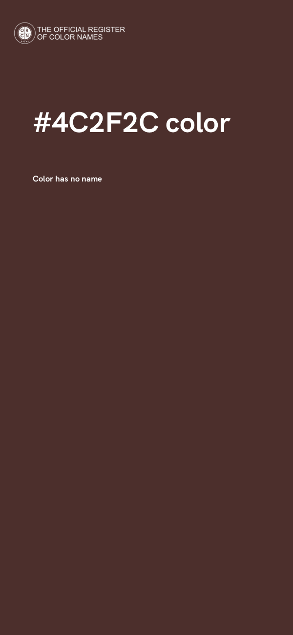 #4C2F2C color image