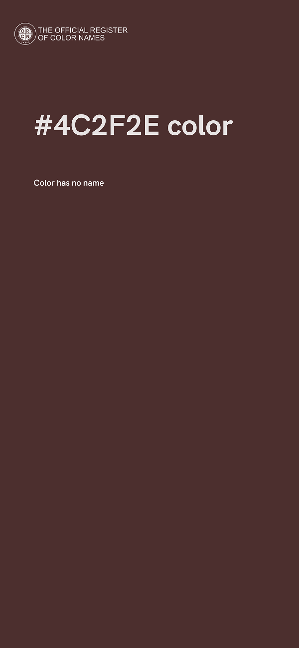 #4C2F2E color image