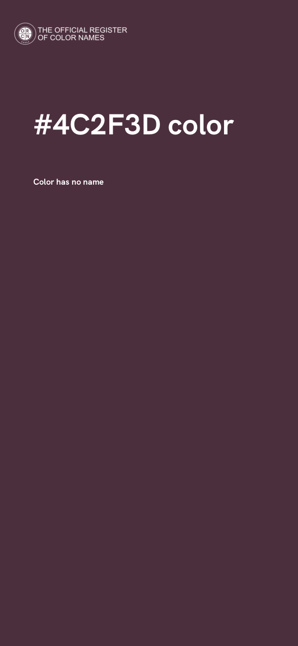 #4C2F3D color image