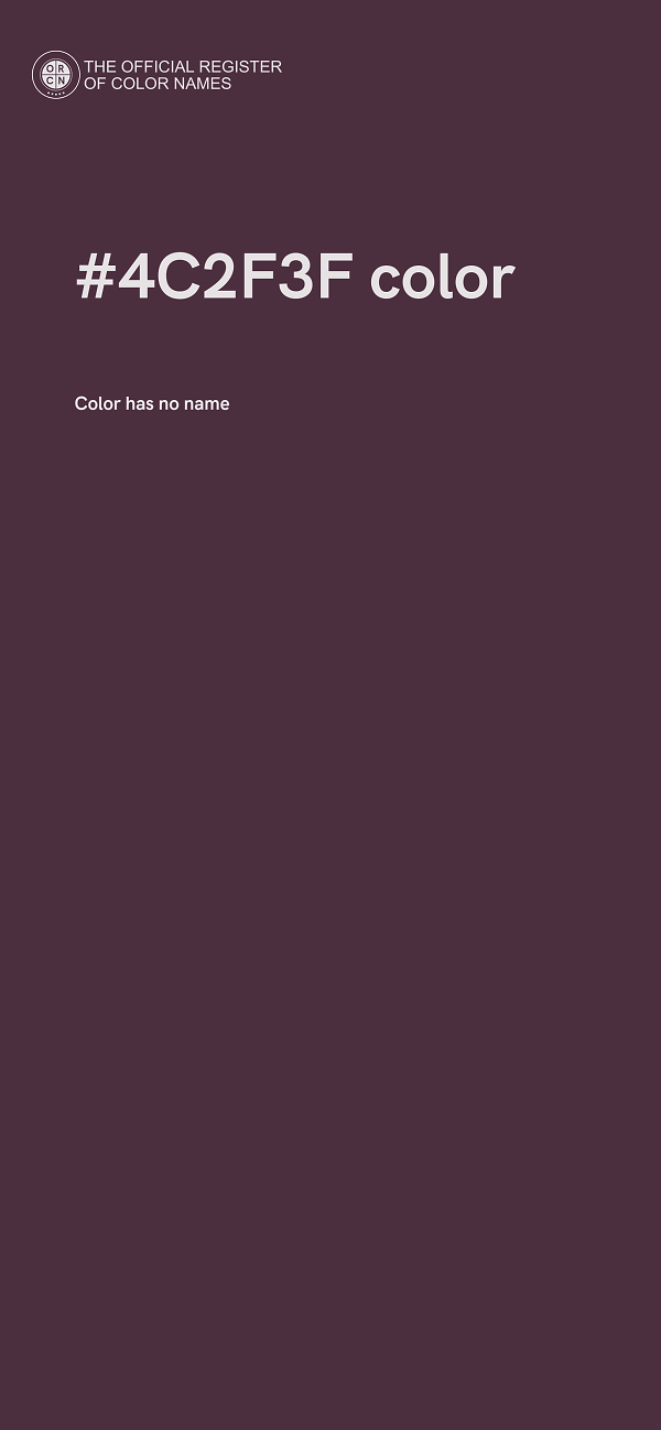 #4C2F3F color image