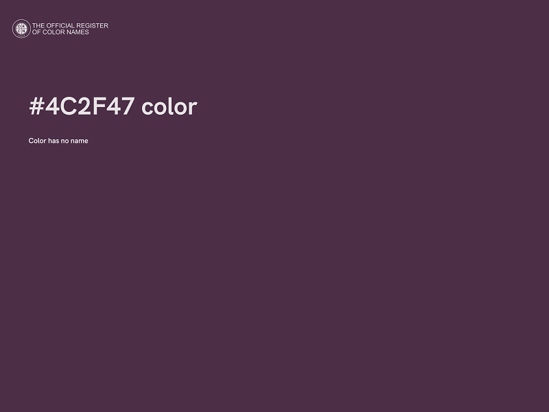 #4C2F47 color image