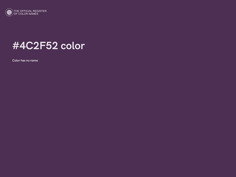 #4C2F52 color image