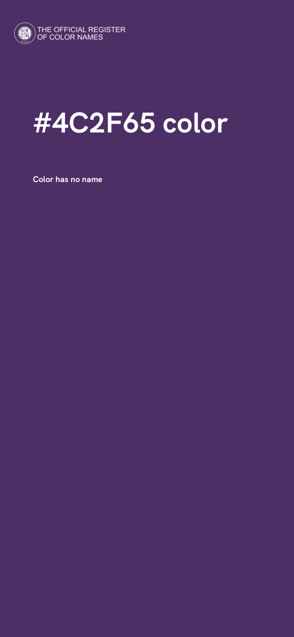 #4C2F65 color image