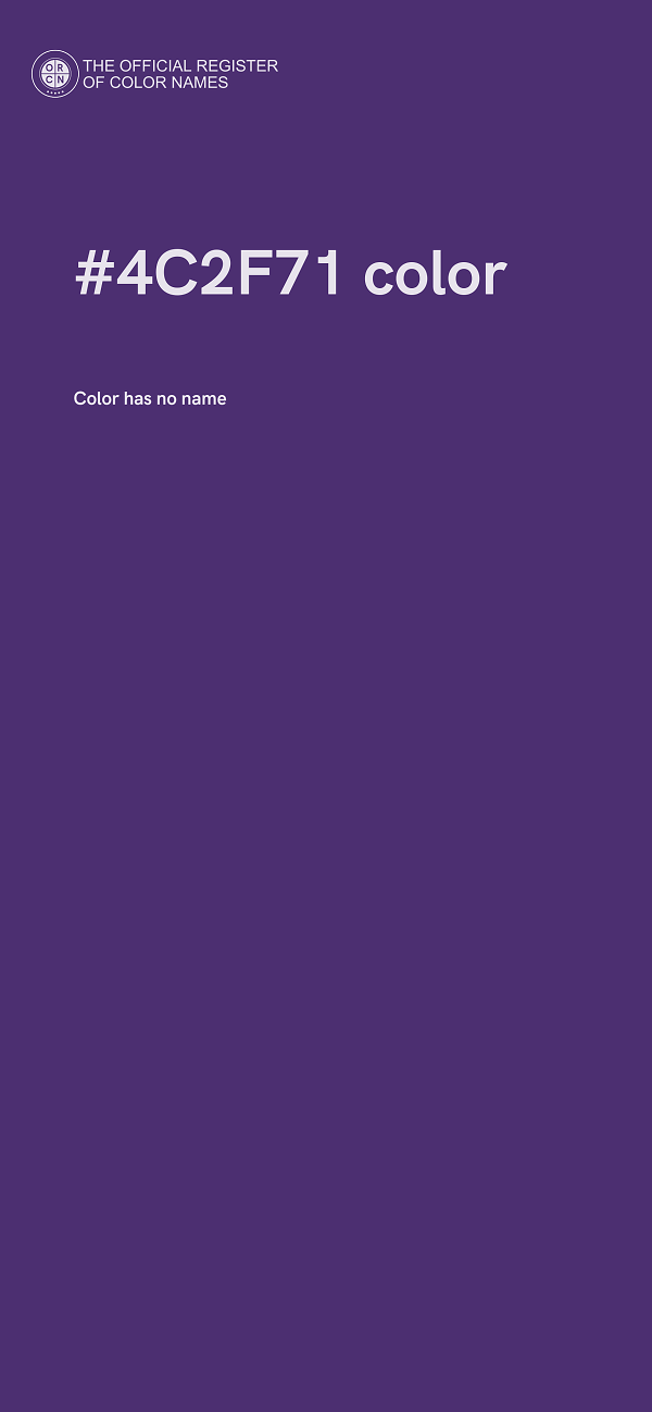 #4C2F71 color image