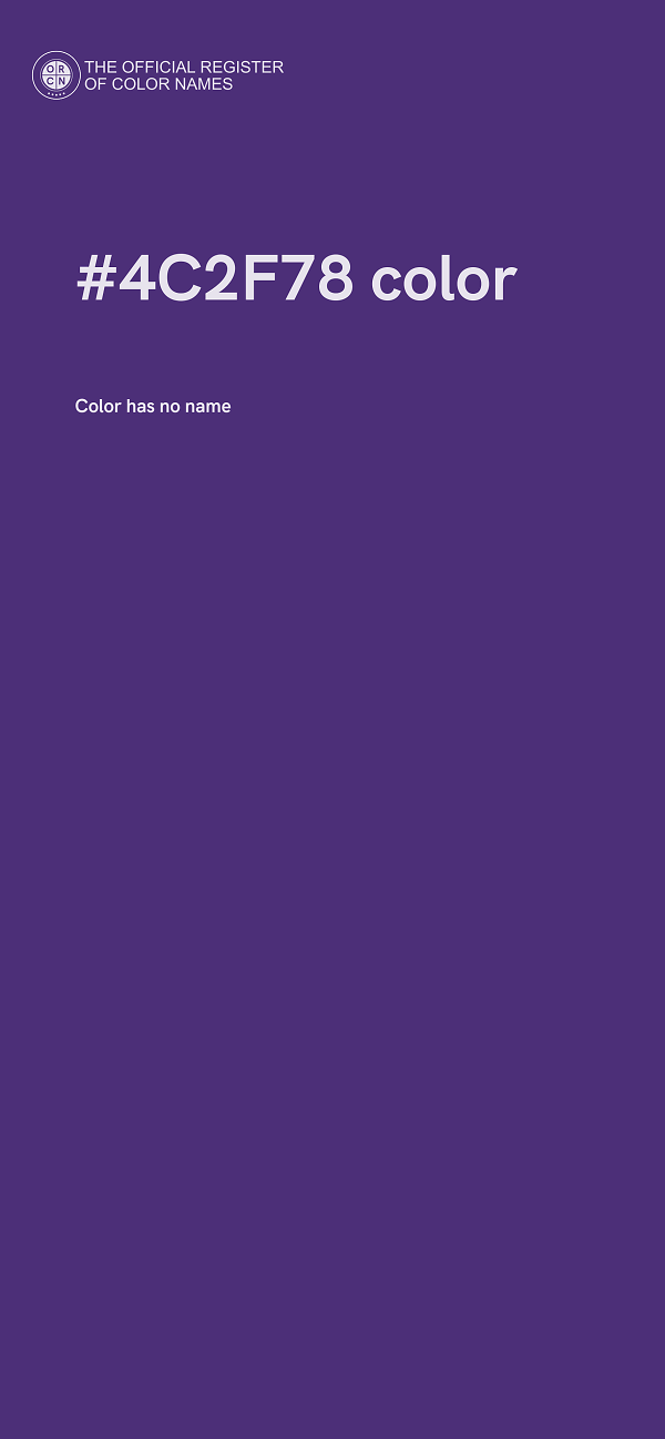 #4C2F78 color image