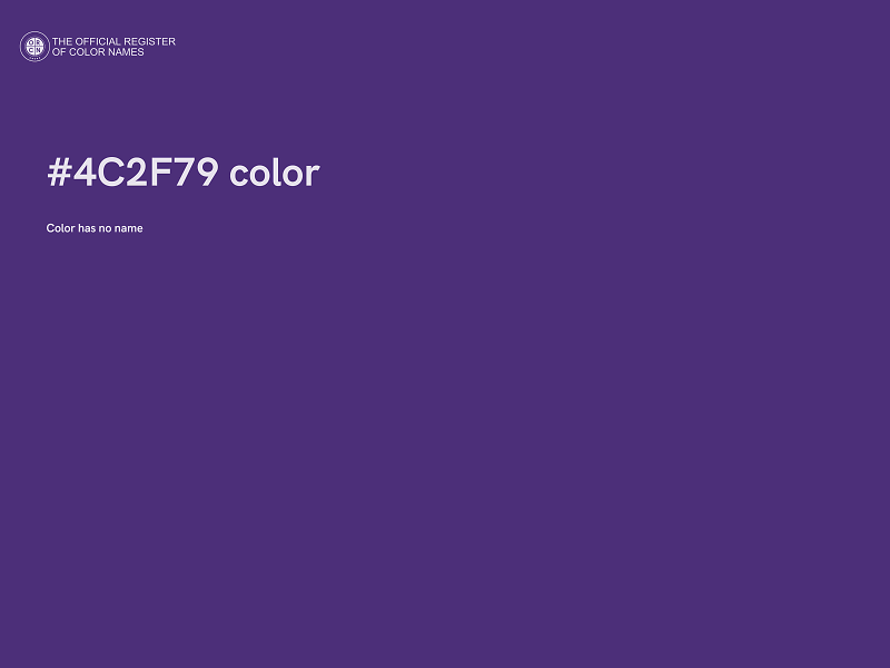 #4C2F79 color image