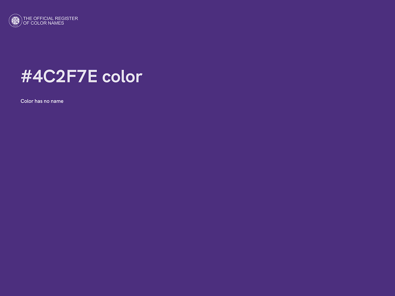 #4C2F7E color image