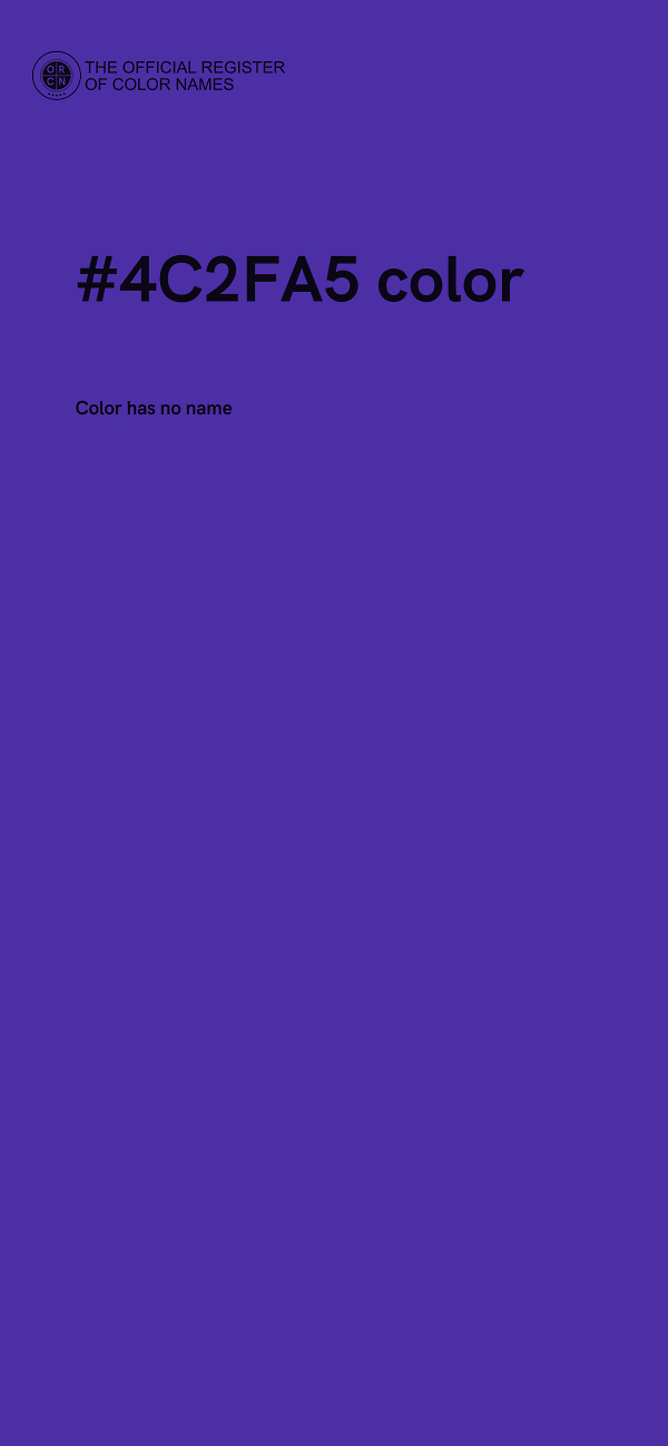 #4C2FA5 color image