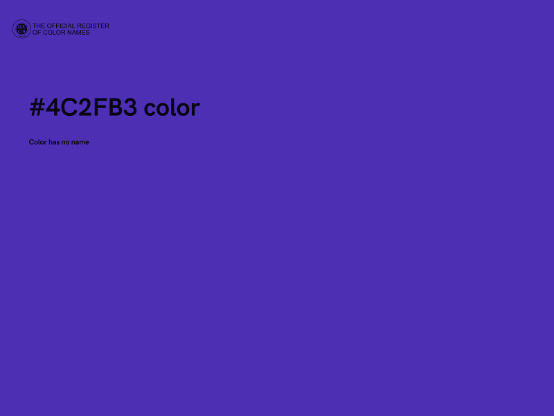 #4C2FB3 color image