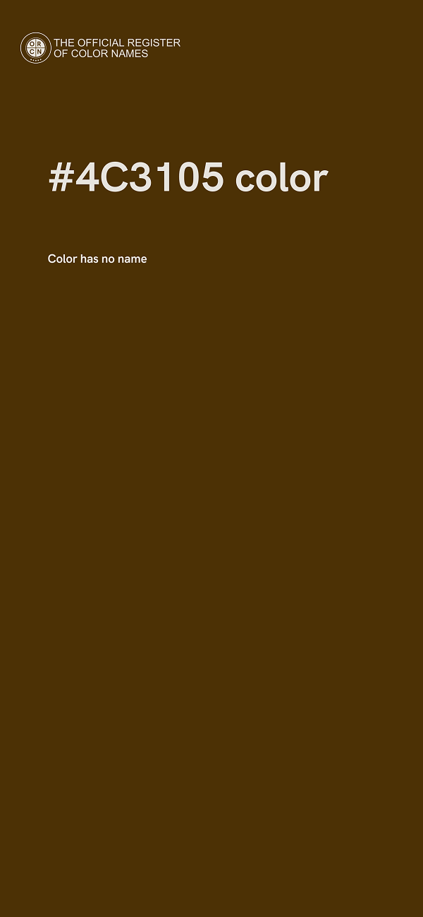 #4C3105 color image