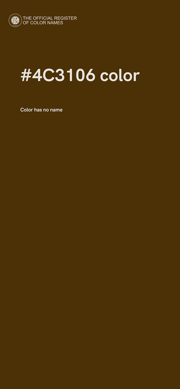 #4C3106 color image