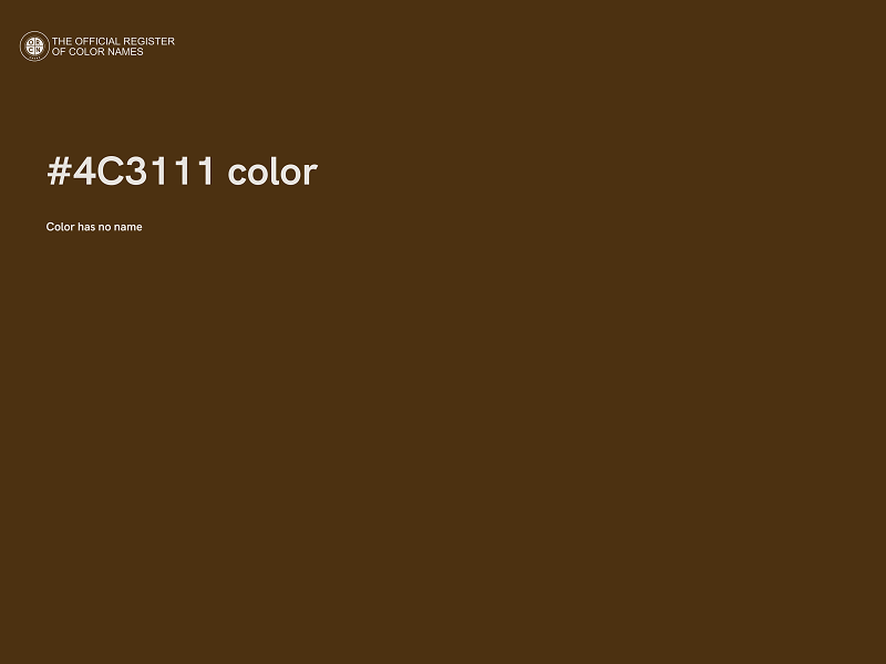 #4C3111 color image