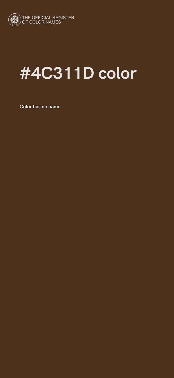 #4C311D color image