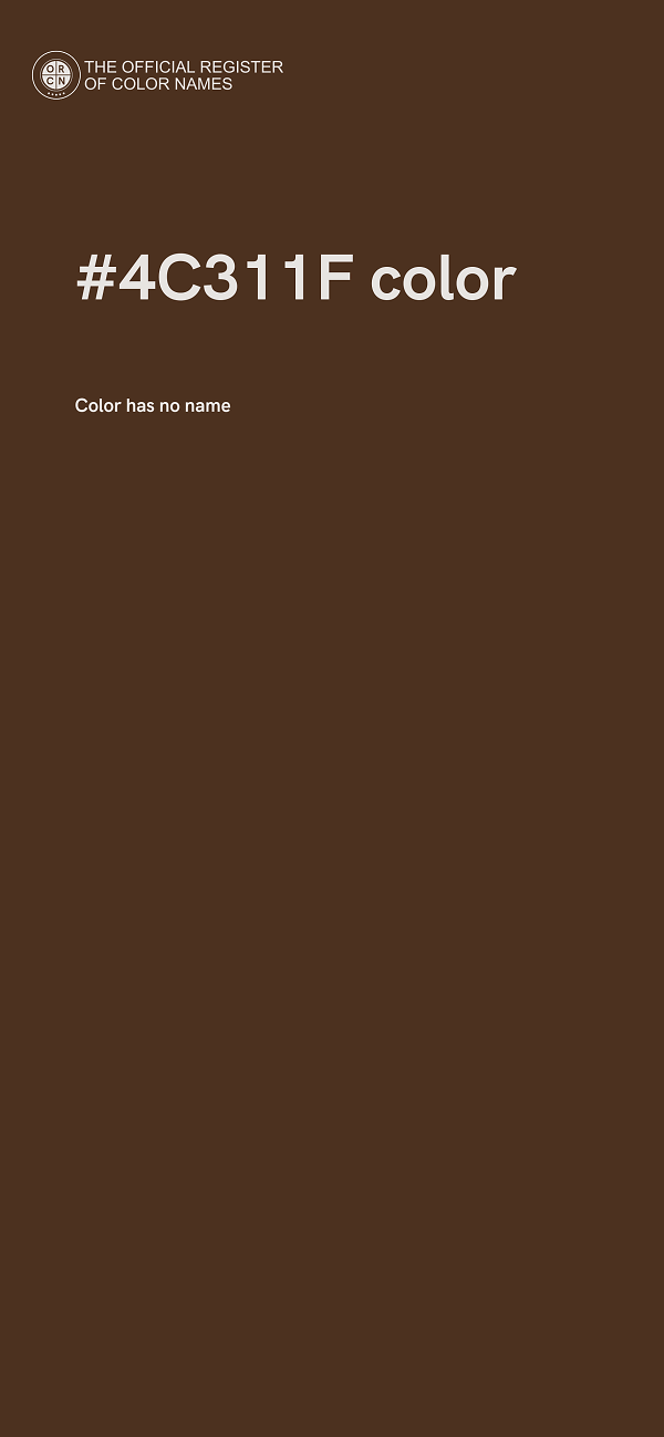 #4C311F color image