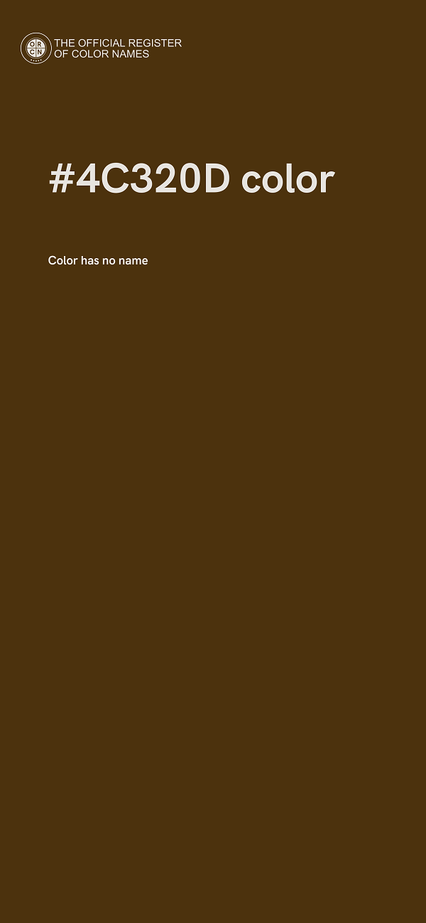 #4C320D color image