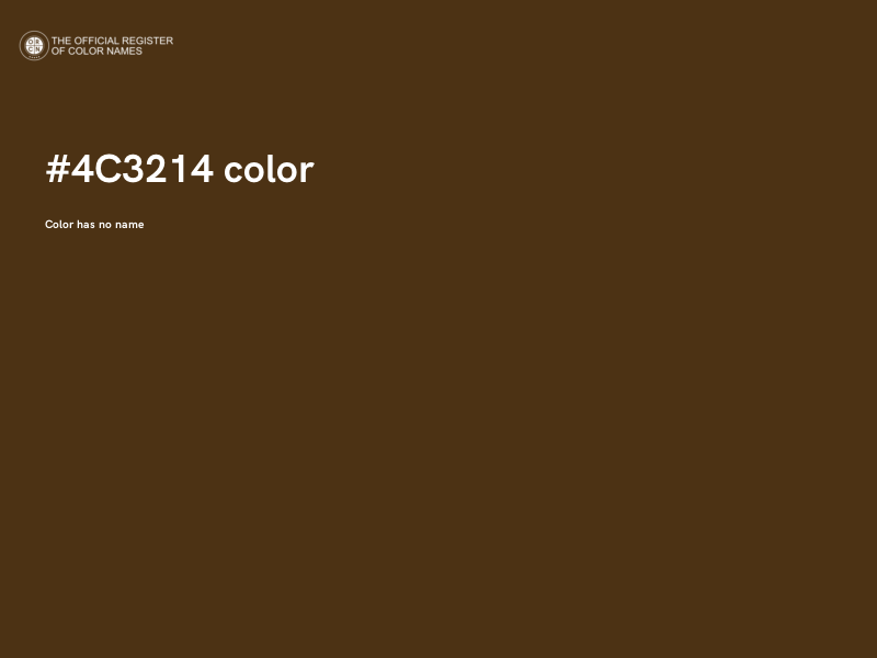 #4C3214 color image