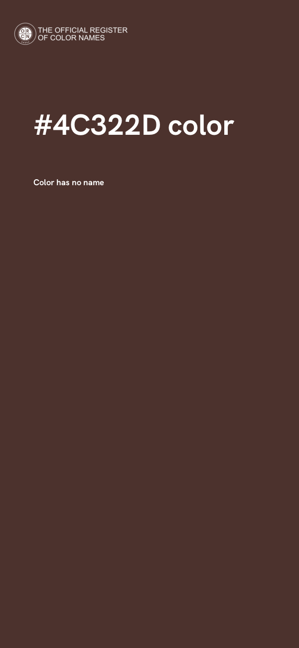 #4C322D color image
