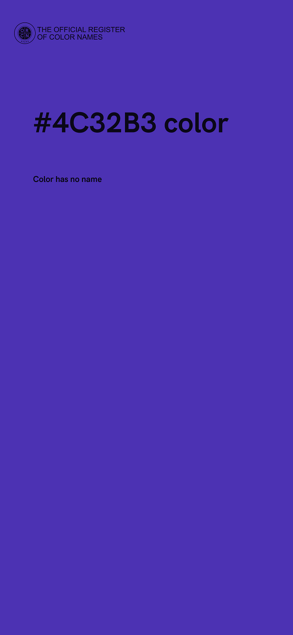 #4C32B3 color image