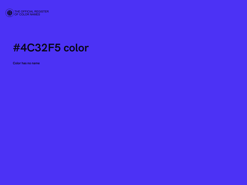 #4C32F5 color image