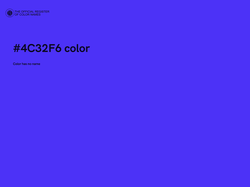 #4C32F6 color image