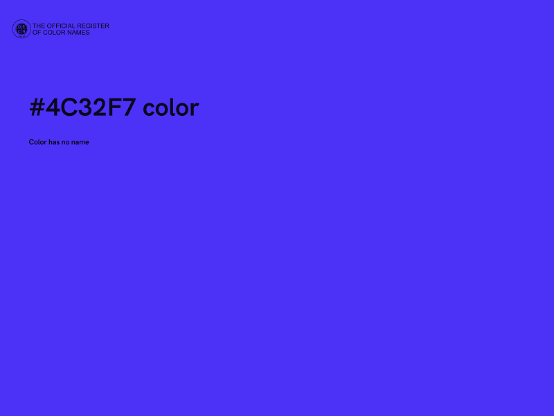 #4C32F7 color image