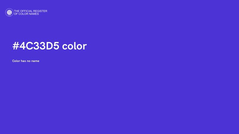#4C33D5 color image