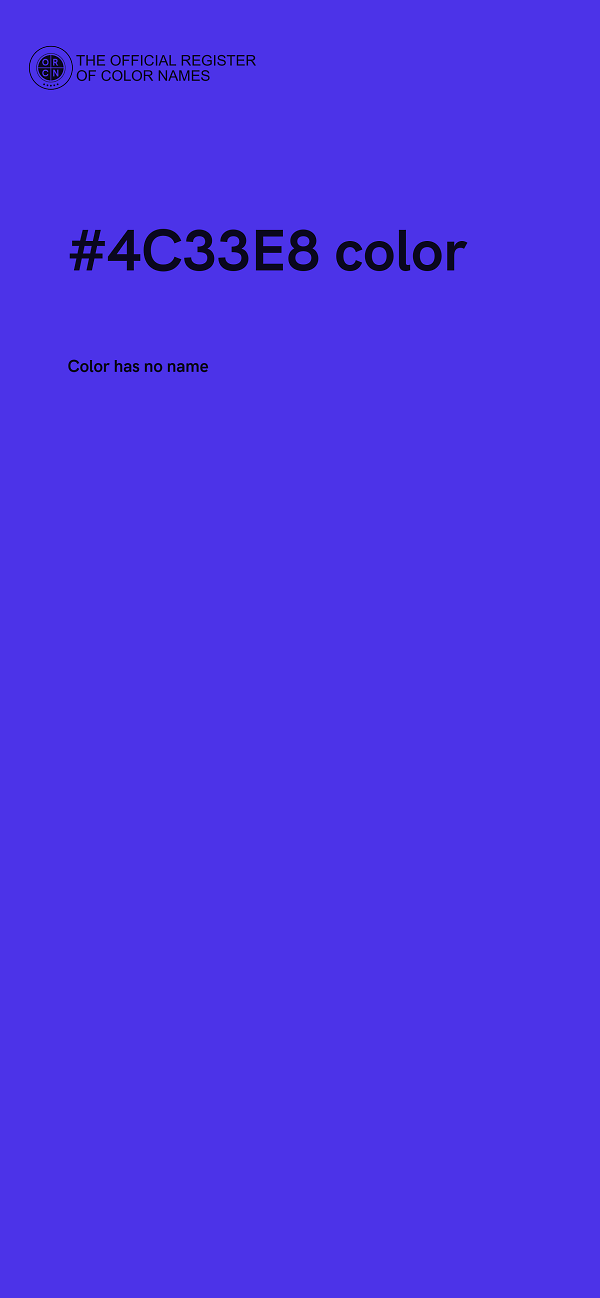 #4C33E8 color image