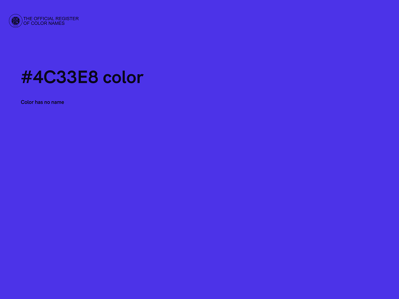 #4C33E8 color image