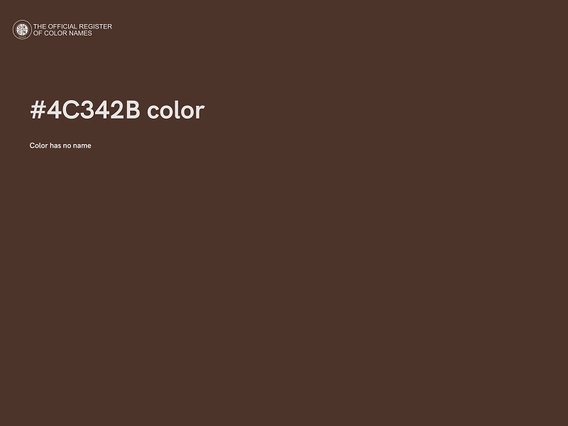 #4C342B color image