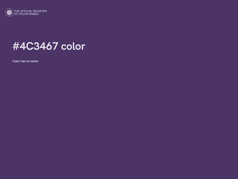 #4C3467 color image