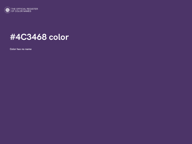#4C3468 color image