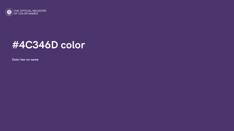 #4C346D color image