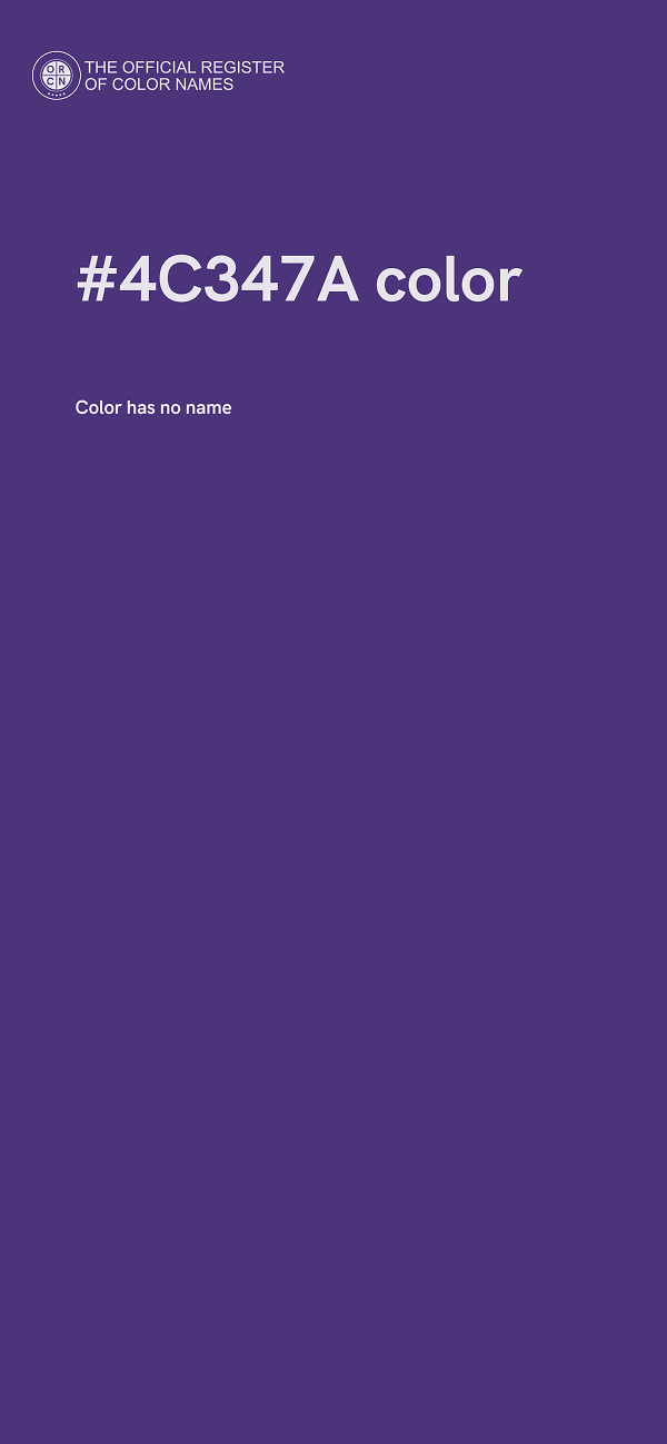 #4C347A color image