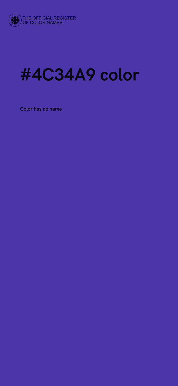 #4C34A9 color image