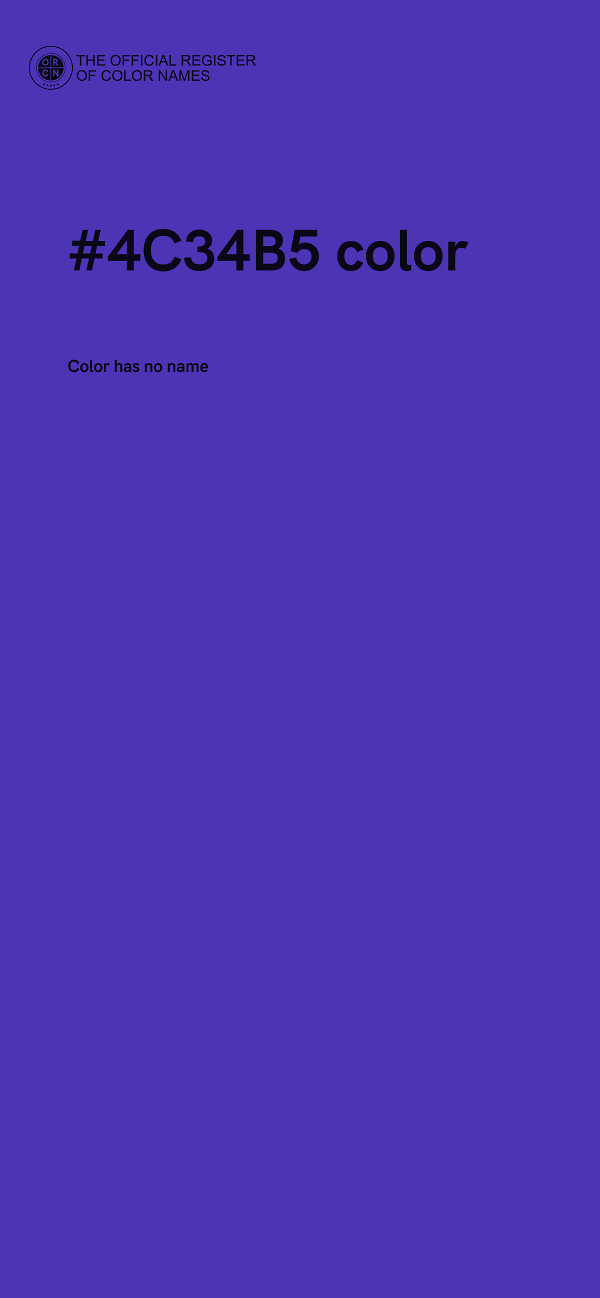 #4C34B5 color image
