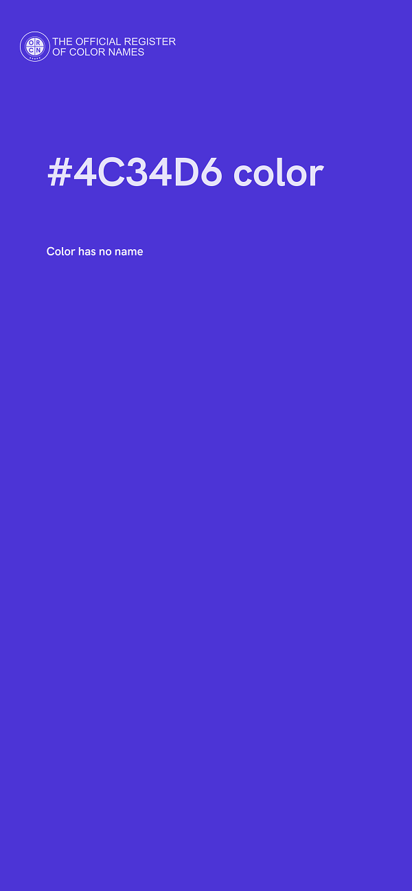 #4C34D6 color image