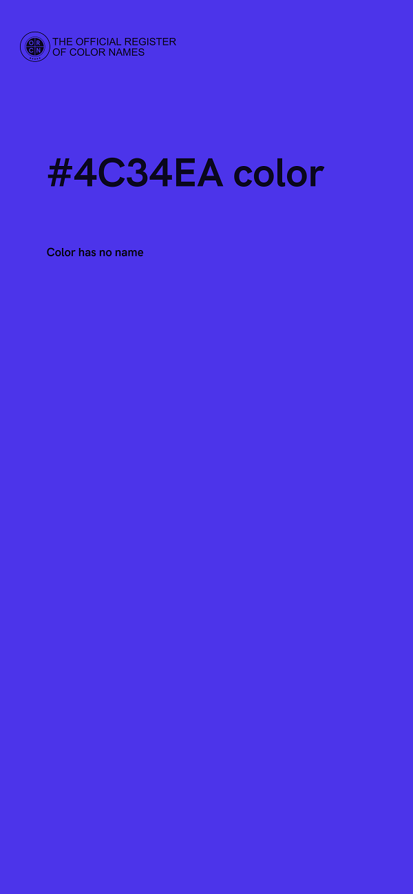 #4C34EA color image