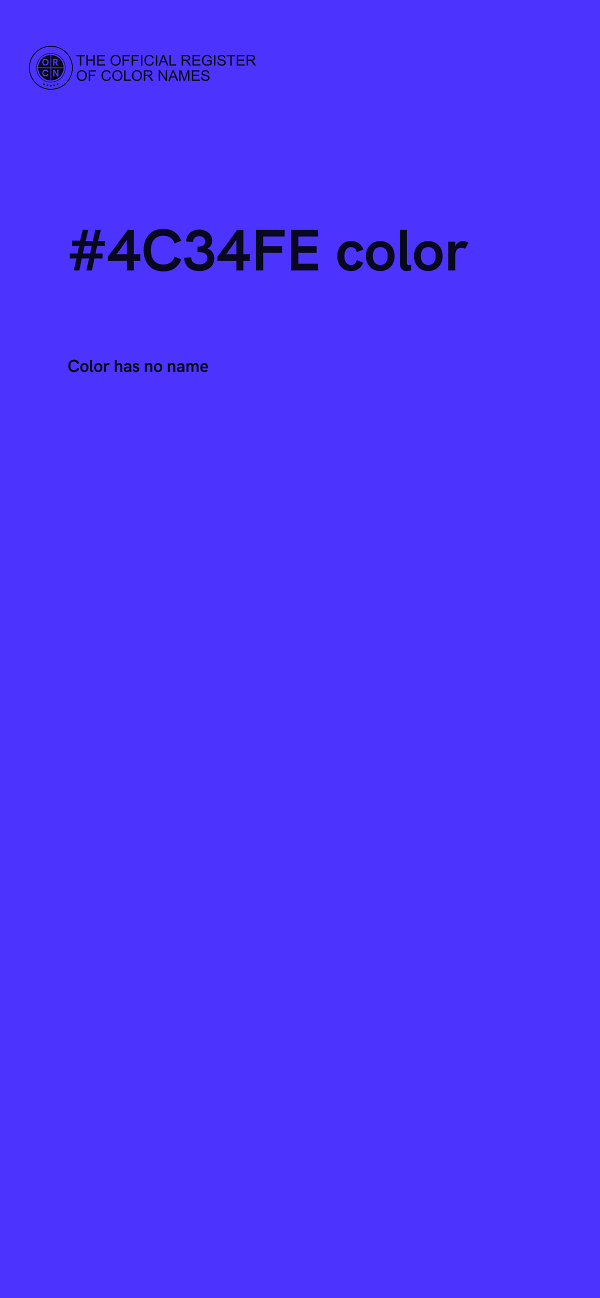 #4C34FE color image