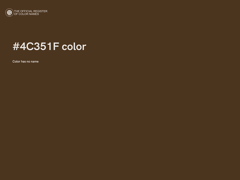 #4C351F color image