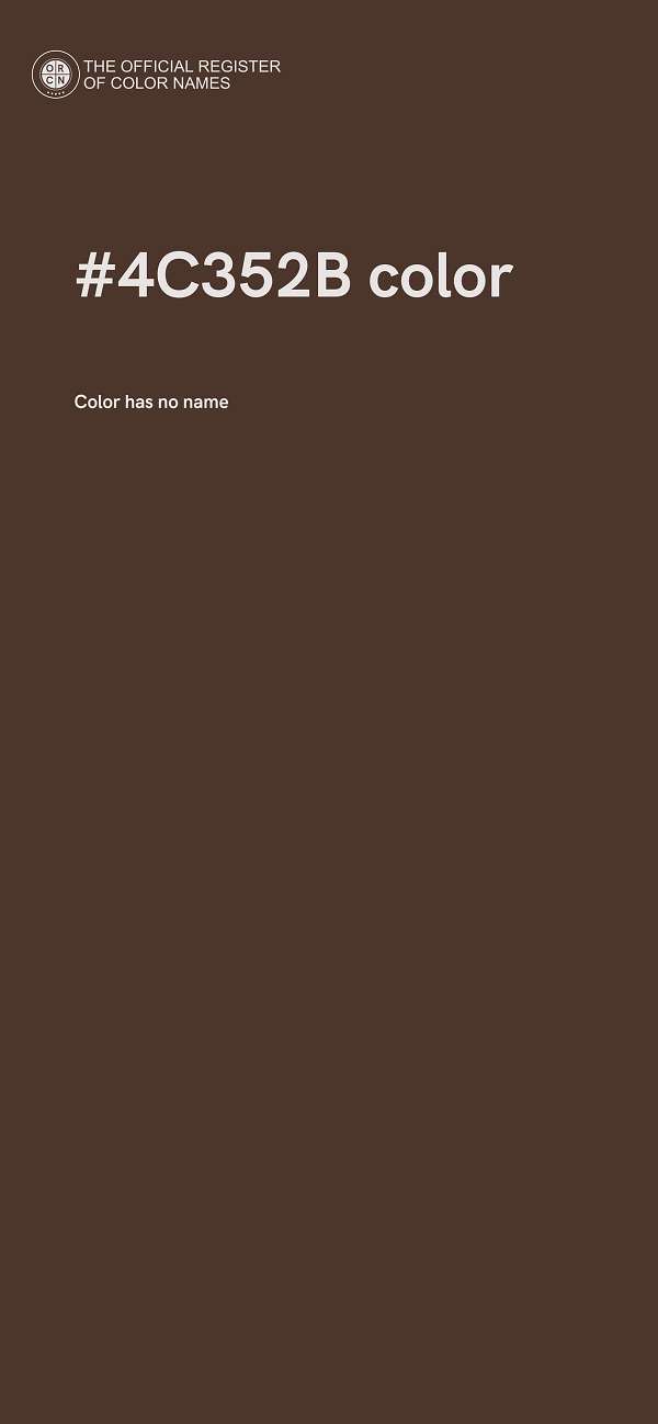 #4C352B color image
