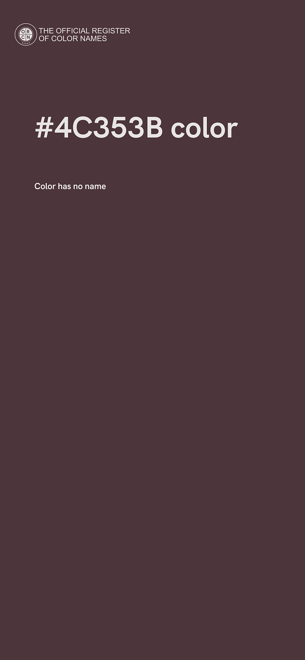 #4C353B color image