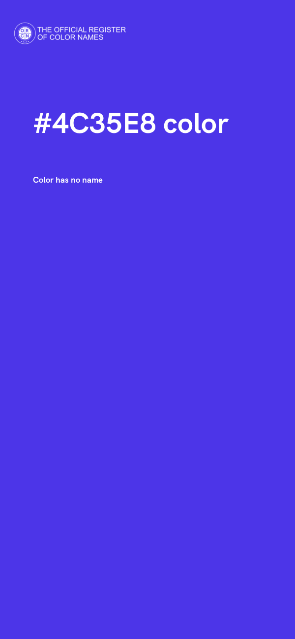 #4C35E8 color image